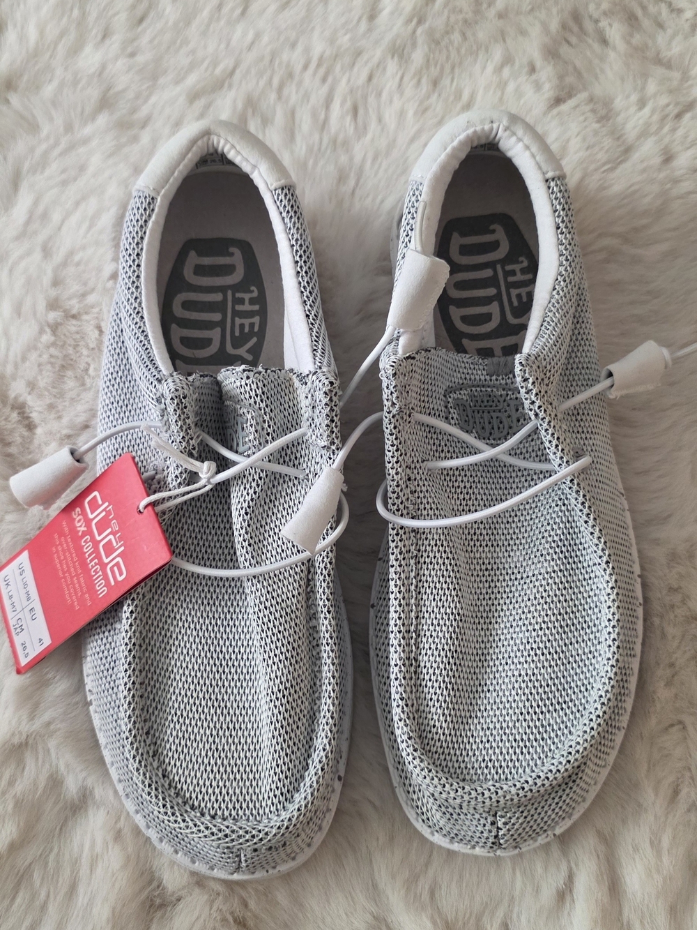 Hey Dude Wally Sox Light Gray Men's Casual Slip-On Shoes